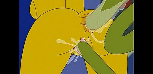 Squirting Marge Simpson