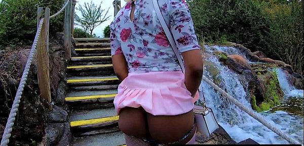 Brunette cutie shows all in down blouse upskirt video